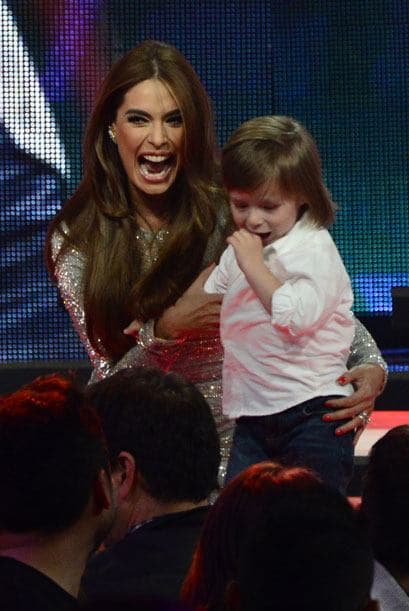 En otro descanso, Gali volvió a traer a Mateo.