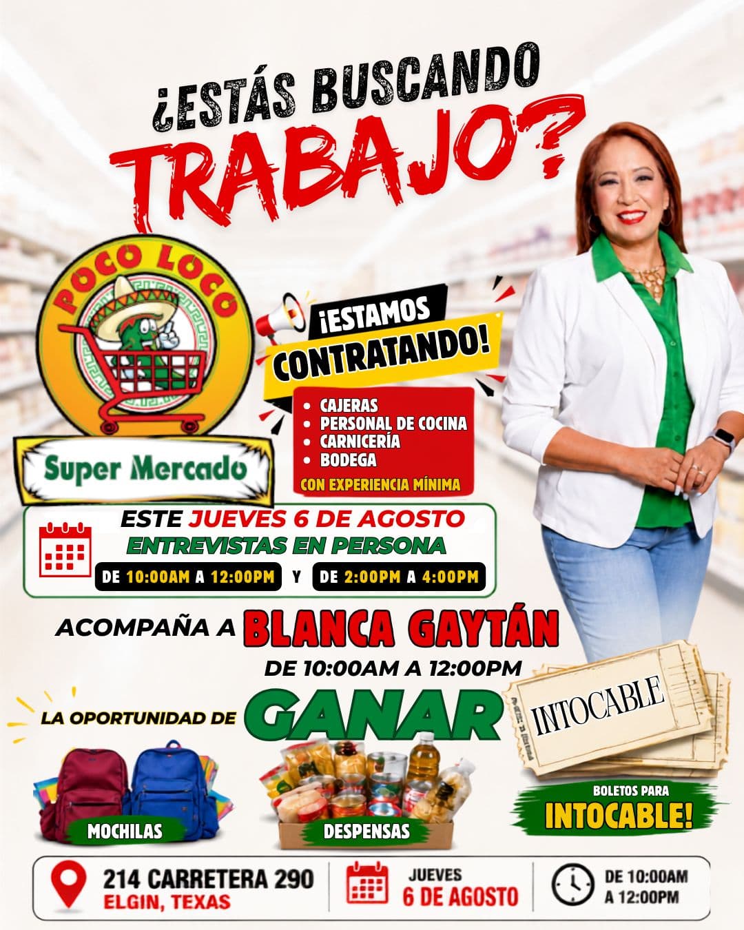🎉🛒 ¡Poco Loco Supermercado Elgin está contratando! 💼🙌