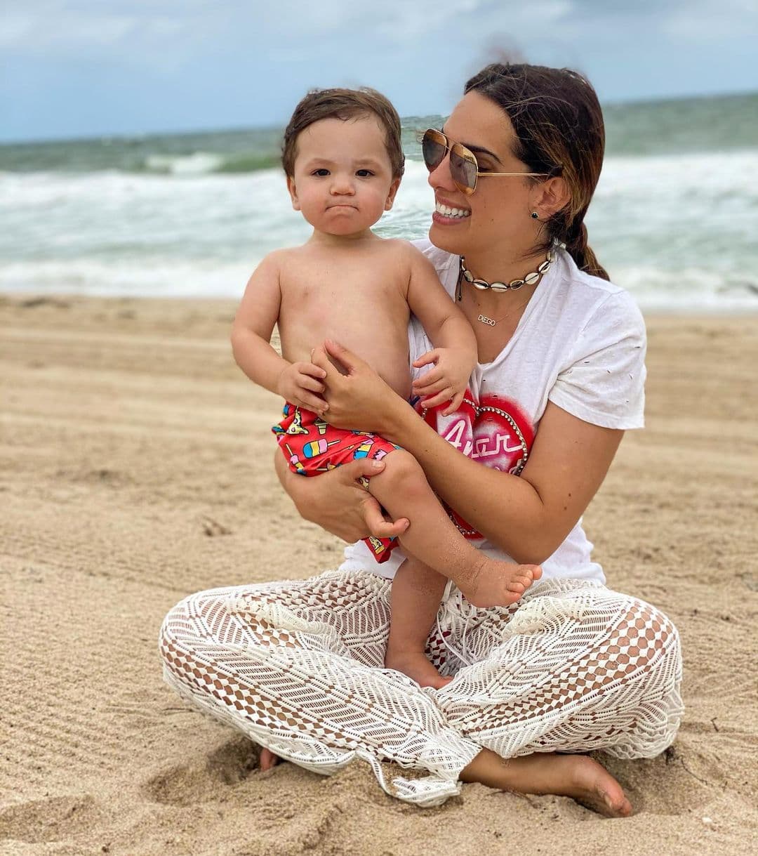 Una tarde de playa en familia siempre es mejor.