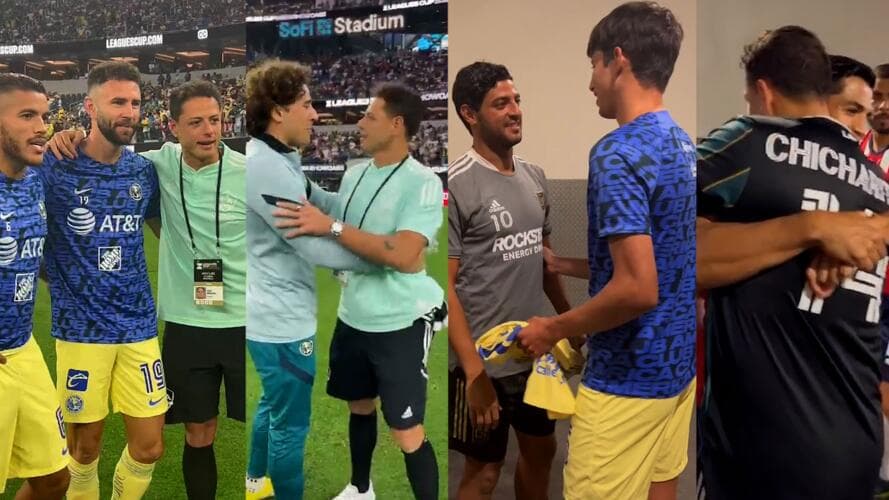 Noche de saludos entre Chicharito, Ochoa, Vela, Jona y Layún en Leagues Cup