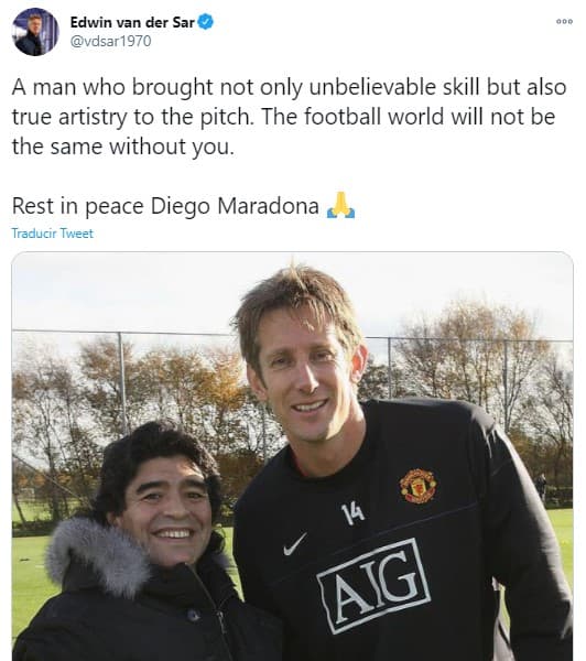 Los íconos del deporte se despidieron de Diego Armando Maradona en redes sociales.