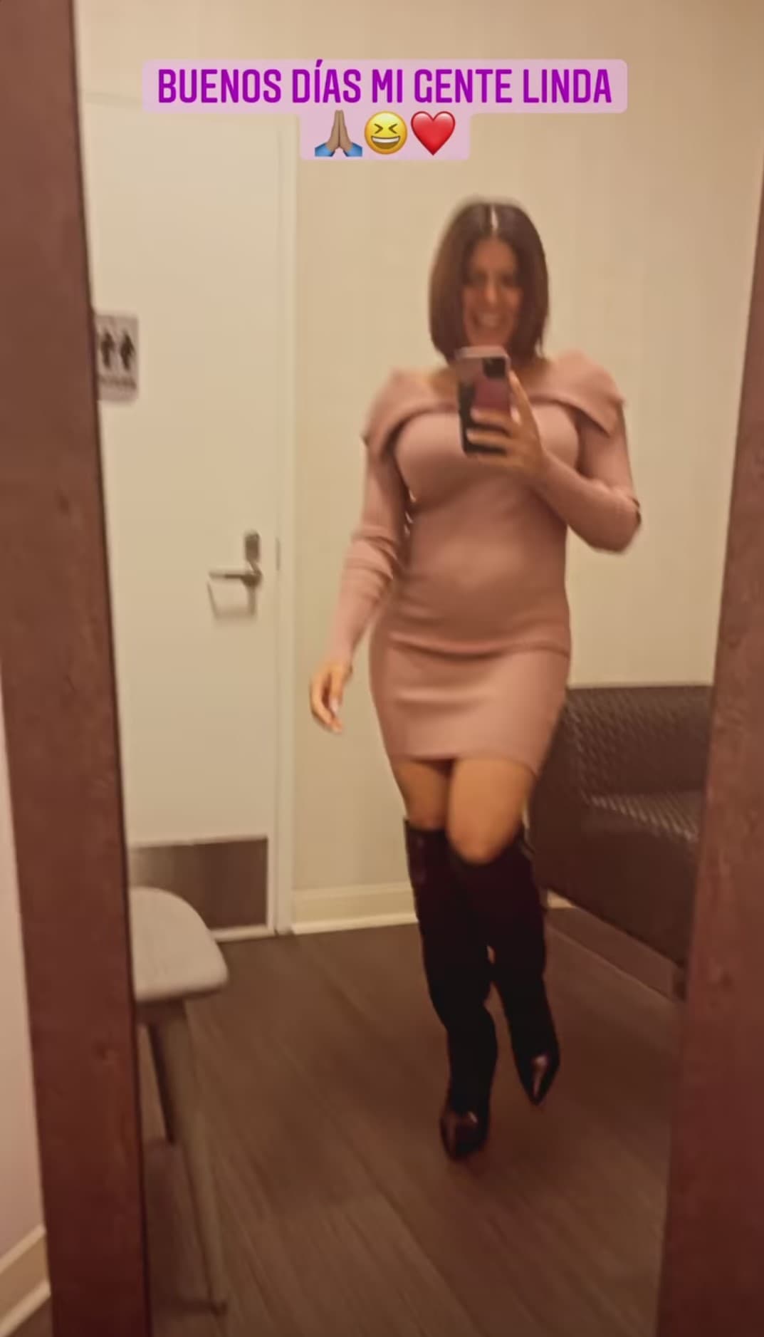 "Todo en mi cuerpo está tan grande, señores, y eso que ahora es que me falta camino, con Dios delante. Poco a poco trato de comprenderlo y adaptarme", compartió en Instagram.