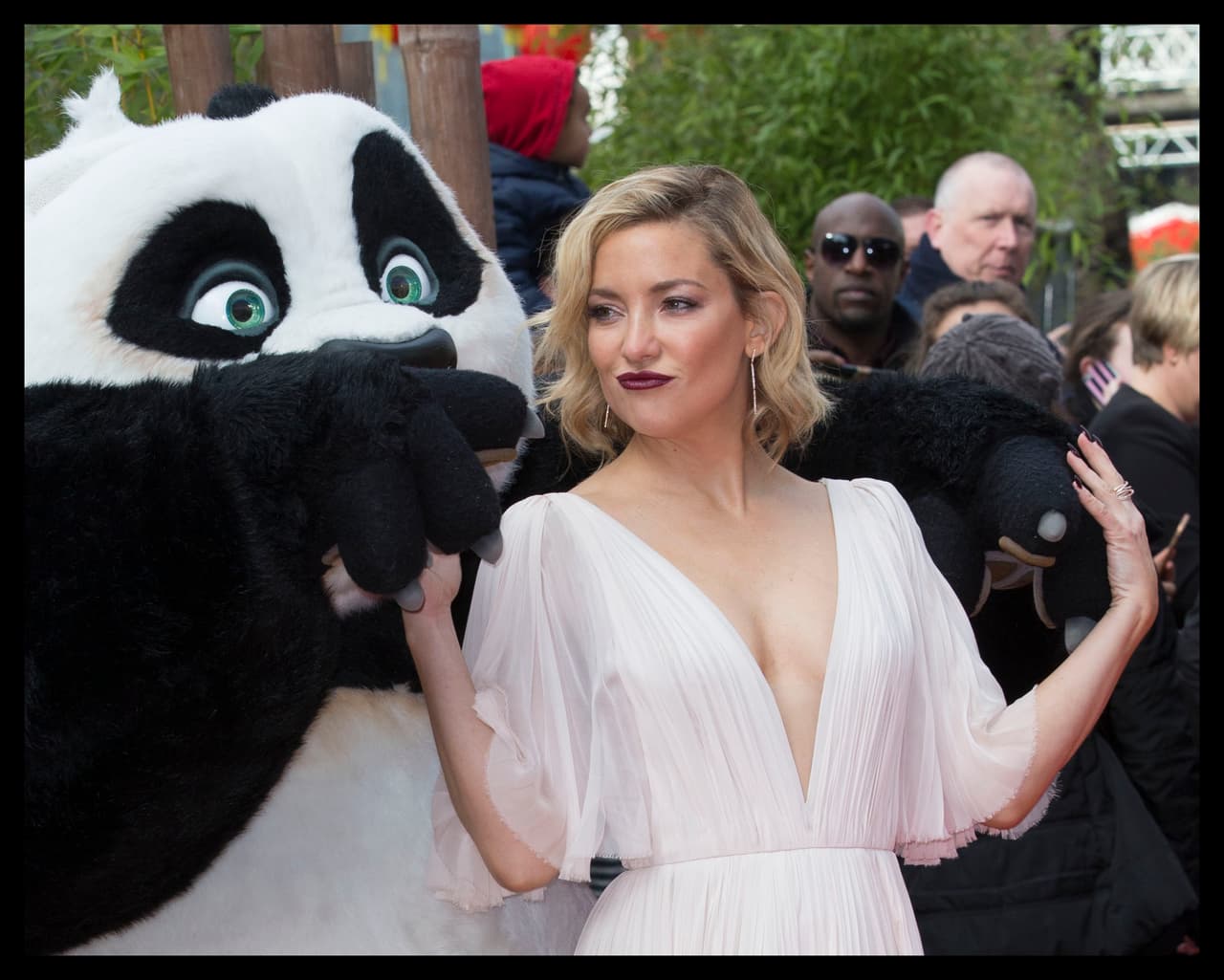 Kate también se retrató con el carismático Po.