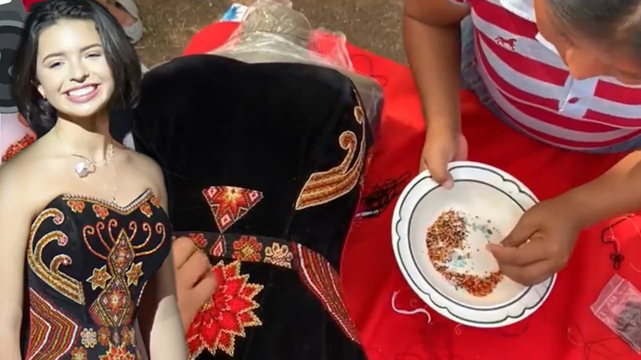 A mano y hecho por indígenas: Ángela Aguilar muestra cómo se hizo el vestido con el que deslumbró en Latin GRAMMY