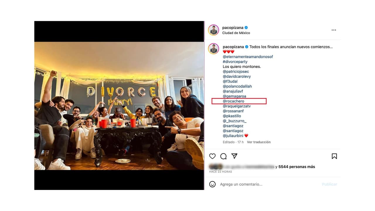 ¿Rodrigo Cachero tuvo una fiesta de divorcio?