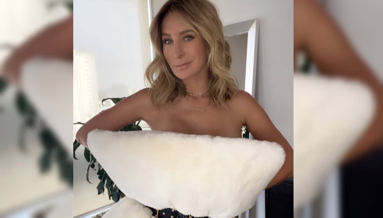 Según Geraldine Bazán, Miranda le pidió hacer el 'challenge' y le tomó las imágenes, pero su fin era sacarse sus fotos también, simulando que se ha vestido con una almohada y un cinturón para pasar la cuarentena.