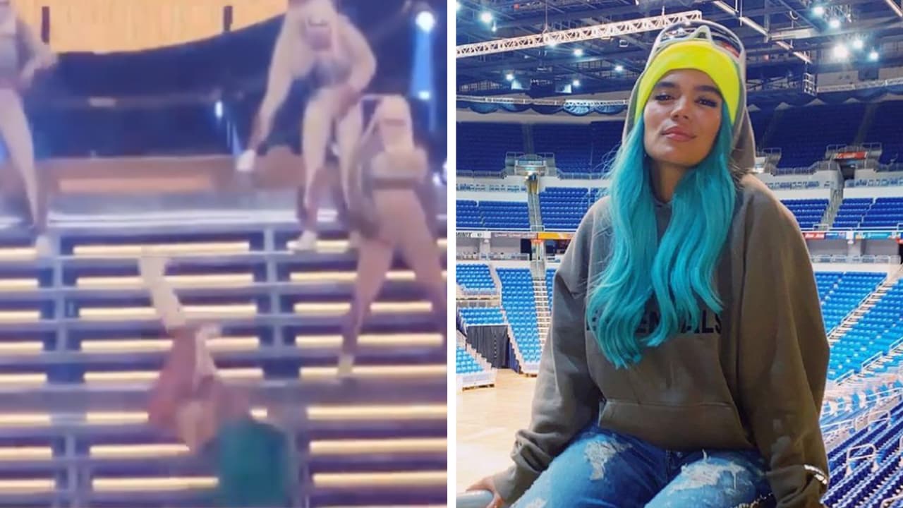 En video: así fue la impactante caída de Karol G en pleno concierto en Miami