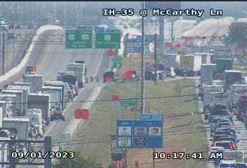 Tras choque en San Marcos, la IH-35 reporta intenso caos vial; piden a conductores buscar alternativas viales