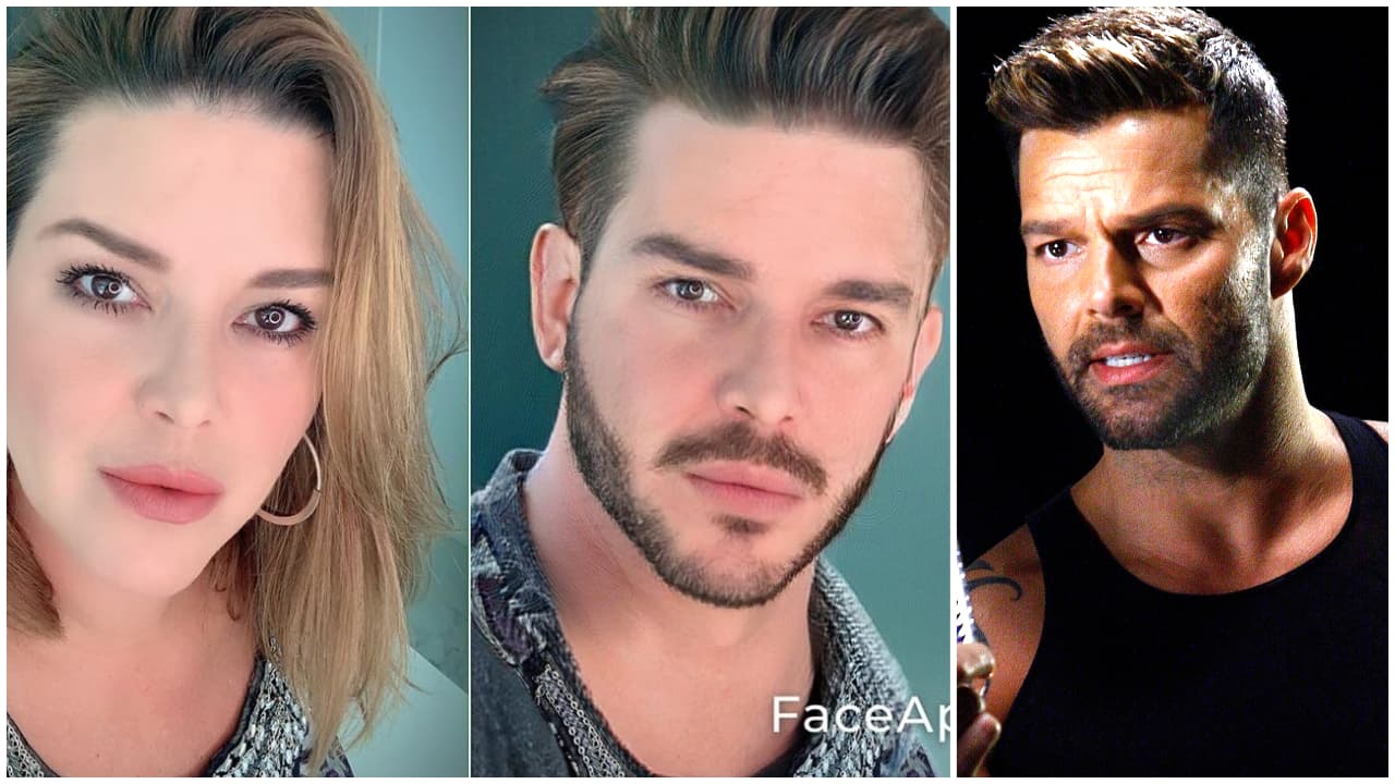 Pero en esta otra, la venezolana aseguró que luce como 
<b>Ricky Martin</b>: "Qué bello. ¡Yo saldría conmigo mismo! Este FaceApp me tiene muy divertida. Creo que me parezco a Ricky Martin", escribió en Instagram.