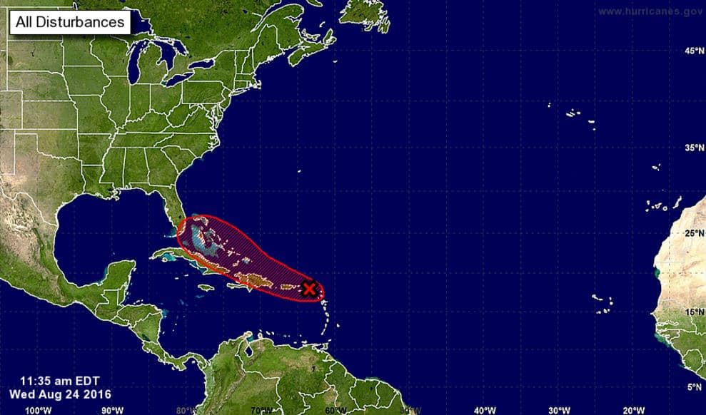 Sistema tropical tiene potencial para convertirse en tormenta y tocar Florida la semana que viene