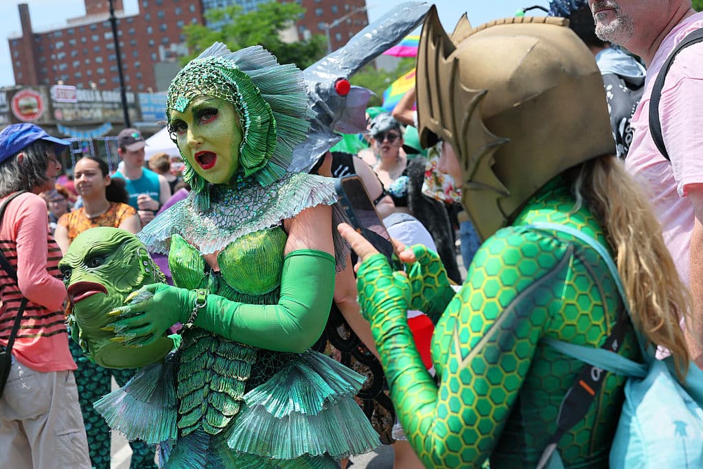 Otras criaturas asombraron con su producción, como tradicionalmente ocurre en este Desfile de las Sirenas de Coney Island.