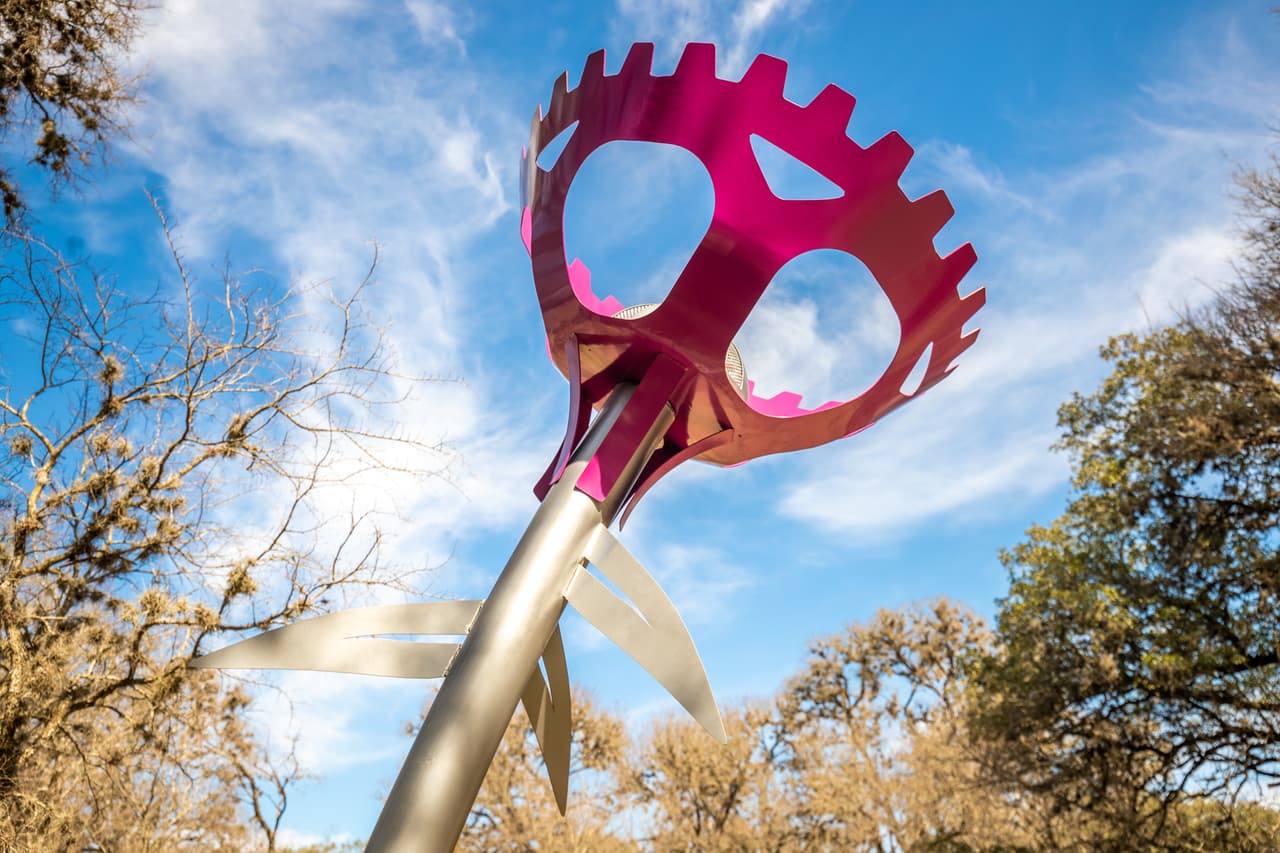 Cada instalación se inspira en su ubicación y las 
<a href="https://www.univision.com/local/san-antonio-kwex/los-mejores-lugares-de-bluebonnets-en-texas-fotos">flores silvestres nativas.</a>