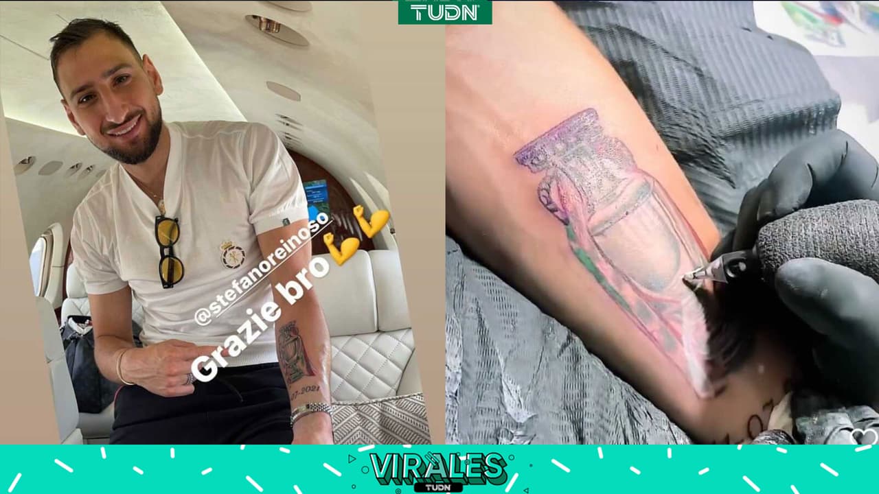 Gigi Donnarumma y su primer tatuaje: la Eurocopa