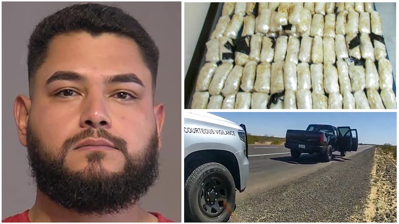 Encuentran casi 100 libras de metanfetamina en una parada de tráfico cerca de Yuma y arrestan al conductor