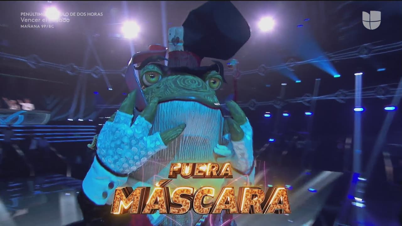 Sapo no fue favorecido con el voto del público y tuvo que quitarse la máscara.