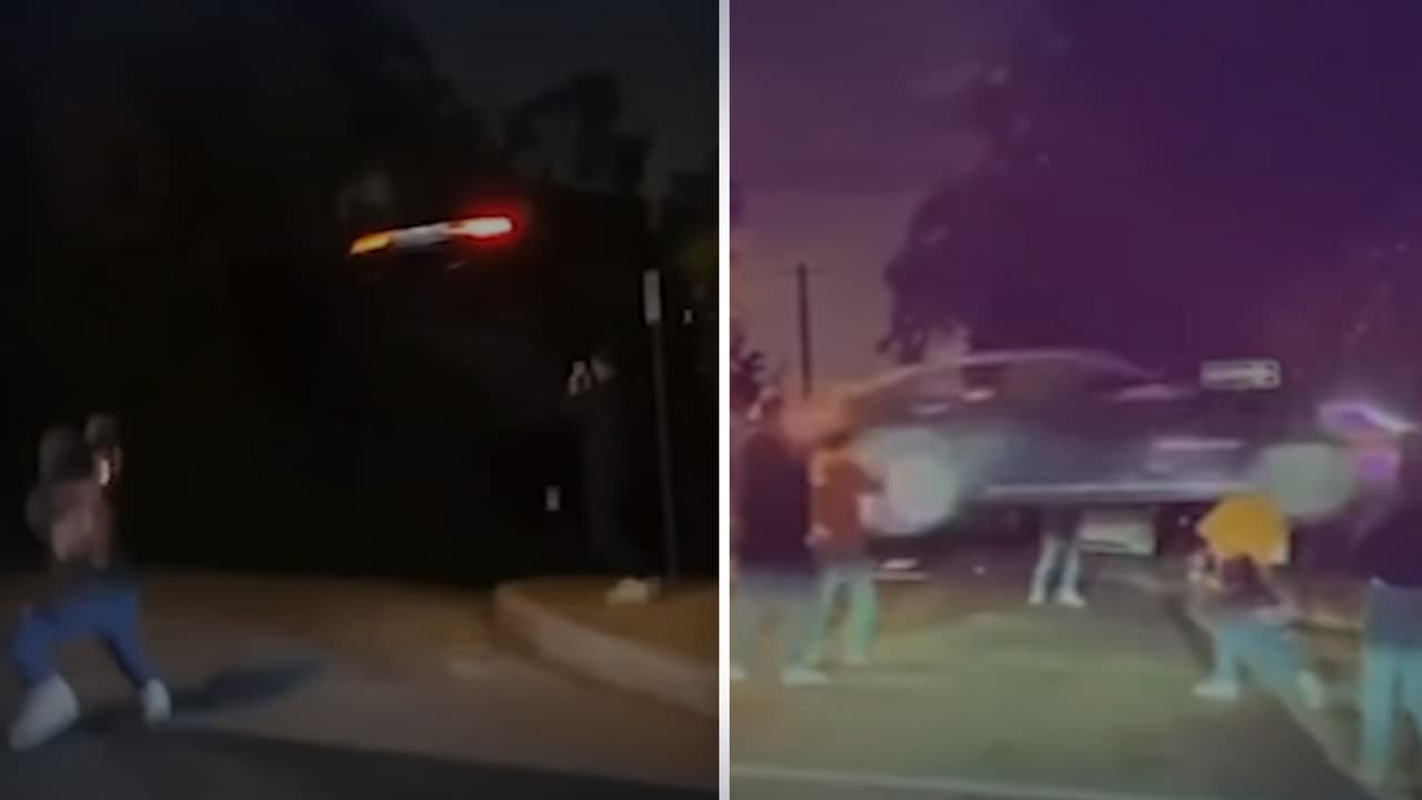 Tesla a toda velocidad salta por los aires antes de chocar en pronunciada colina