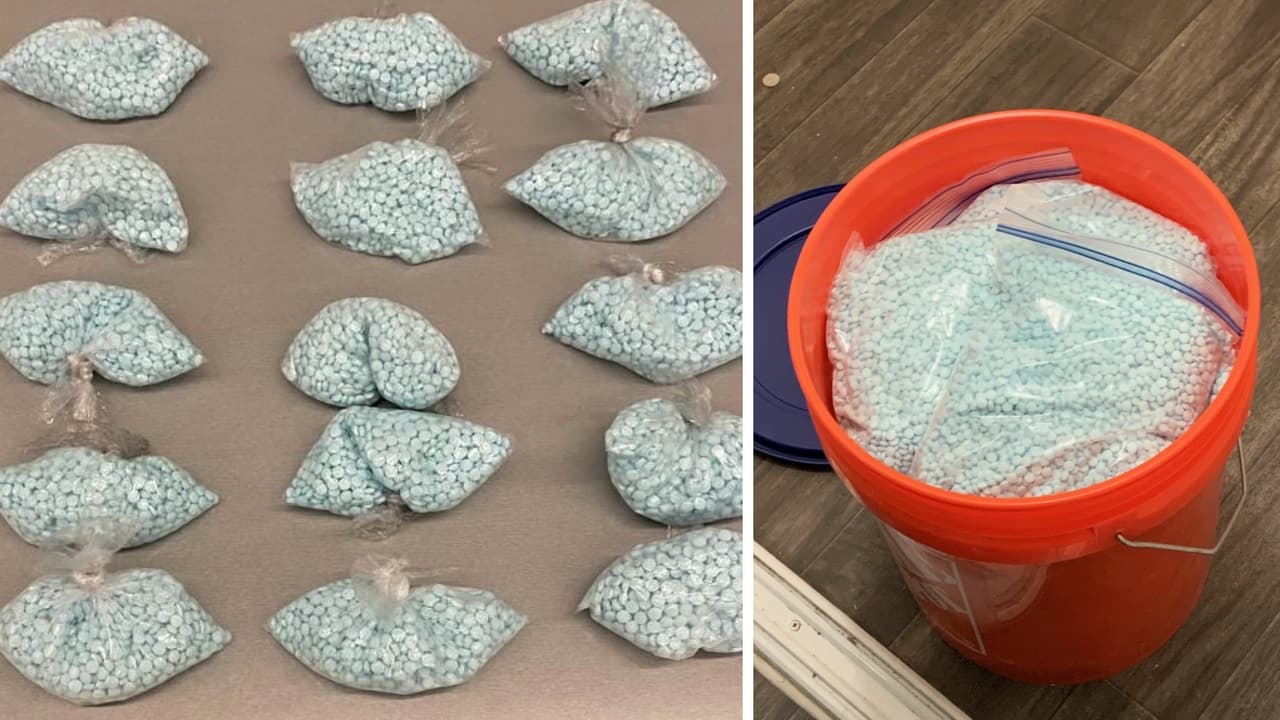 Así recoger el fentanilo, según la foto suministrada por la DEA.