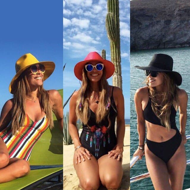 Los trajes de baño se convirtieron en su prenda favorita y estos son algunos de los modelitos con los que posó bajo los rayos del sol.