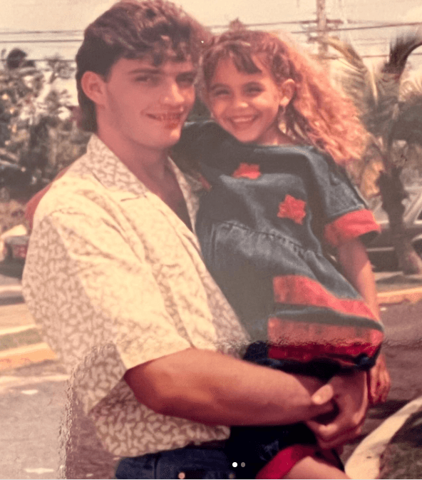 Julián Gil, de joven, y su hija Nicolle