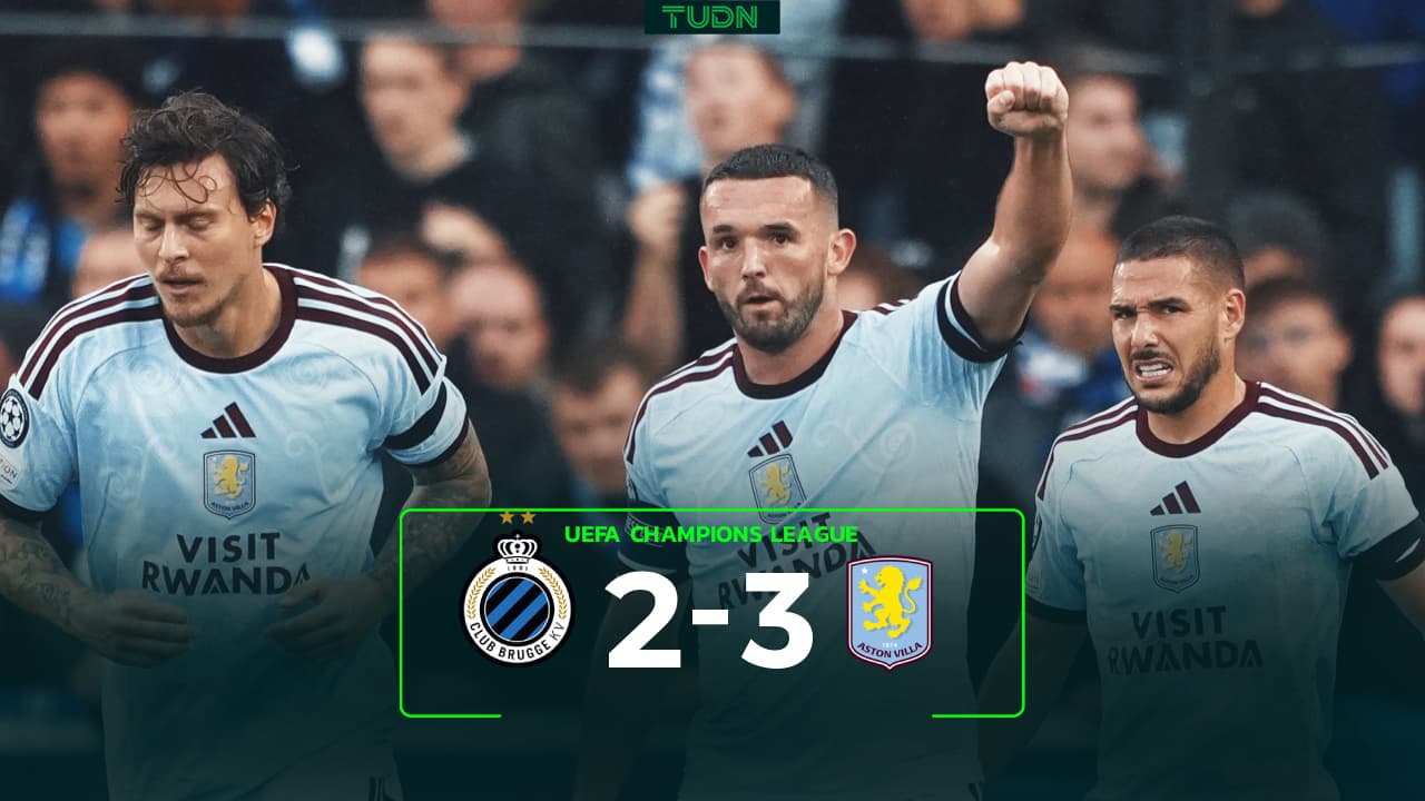 Aston Villa abre la Champions League con reñido triunfo sobre el Brujas