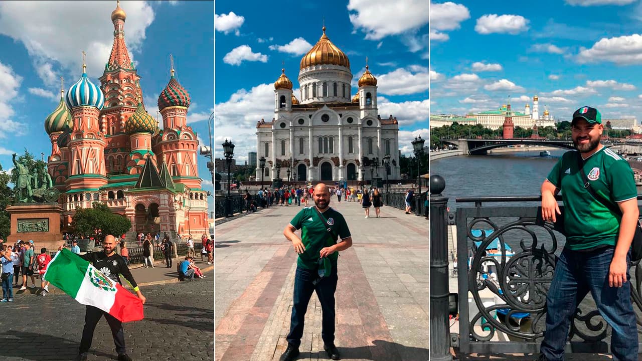 El Pelón ondea la bandera mexicana desde Rusia; mira los lugares que ha visitado