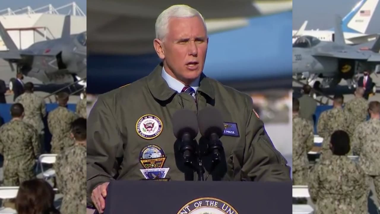 "Es el mayor honor de mi vida": Pence arribó a la base aéreo naval de Lemoore para abordar logros del gobierno
