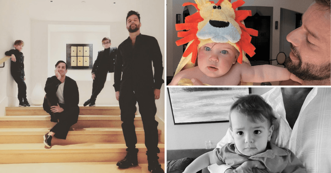 Ricky Martin y Jwan Yosef formaron una numerosa familia, entre los hijos que el cantante tuvo antes y los que tuvieron en conjunto