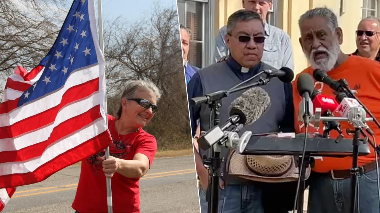 "Están siendo racistas": grupos cristianos llegan a confrontar convoy antiinmigrante en Eagle Pass, Texas