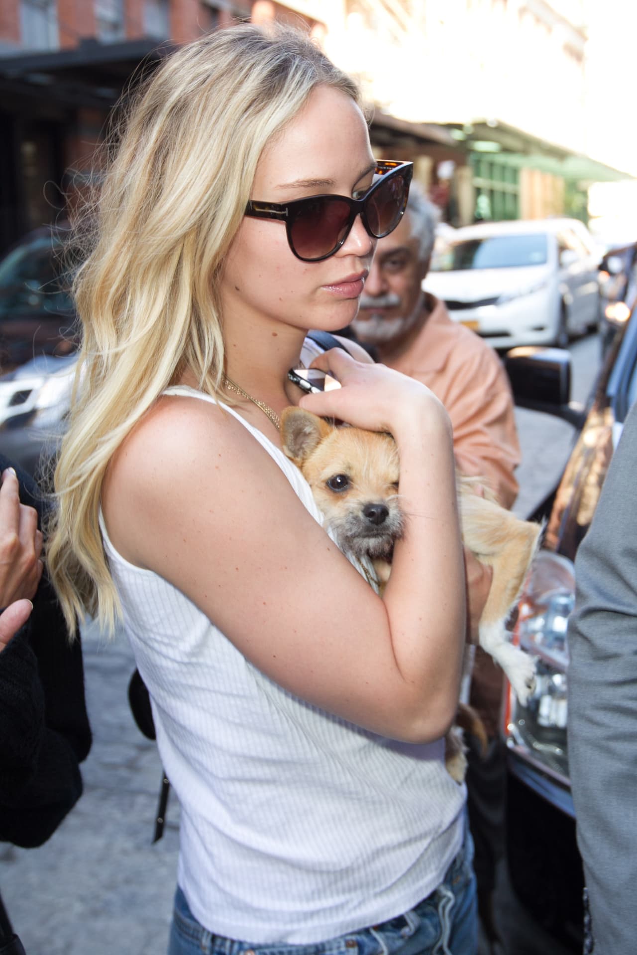 Ella iba con un ‘look’ fresco y rebelde.