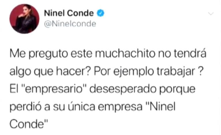 Ante las acusaciones y ofensas, así contestó Ninel a su ex.