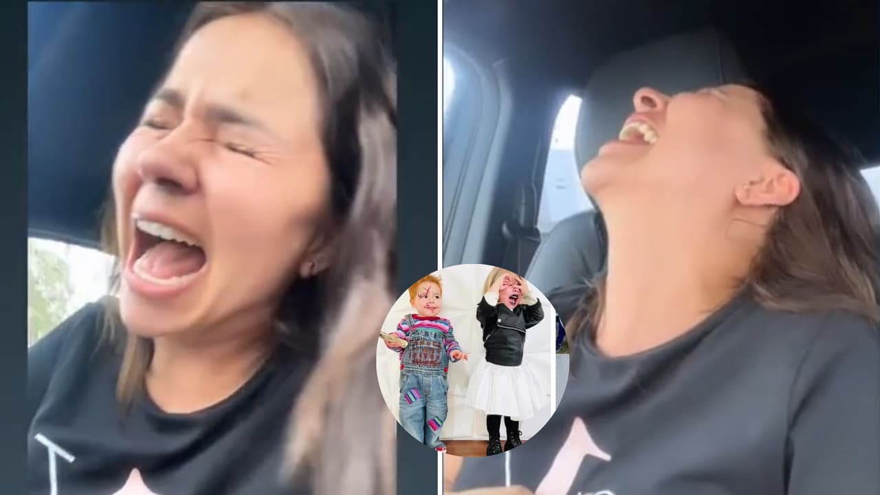 Mamá disfraza a sus hijos para Halloween en evento escolar del medio ambiente: "Pónganla en mi primera chamba"