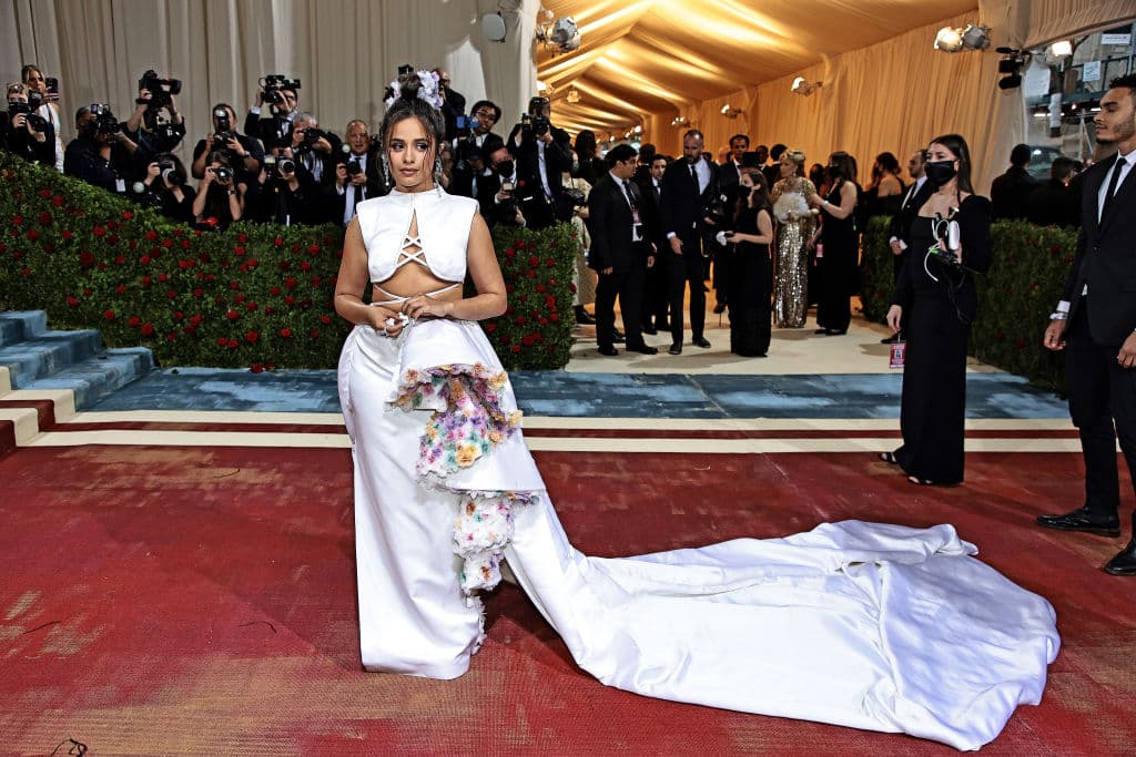 Camila Cabello llegando a la alfombra roja