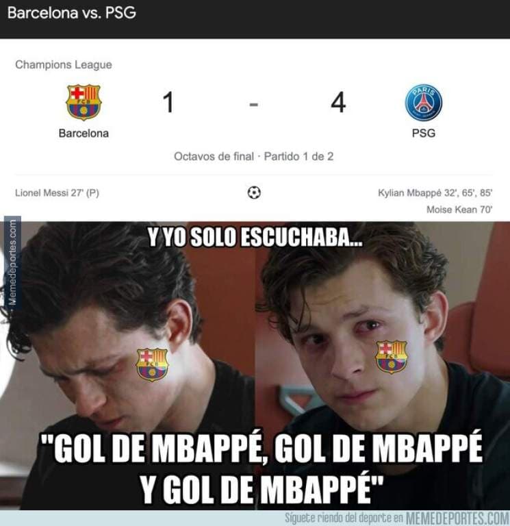 Los memes no perdonan al Barcelona tras ser apaleados por el PSG | Las reacciones en redes le echan ‘limón a la herida’ y tunden a los culés luego de su actuación en Octavos de la Champions.