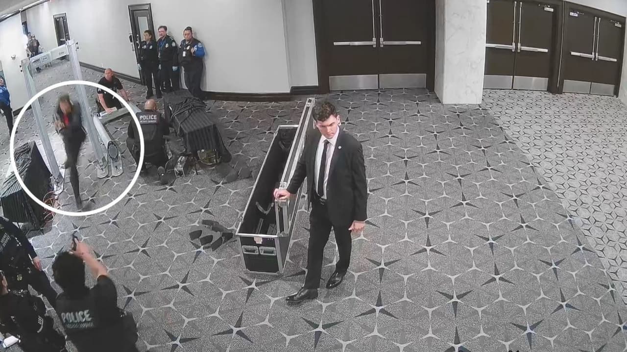 Video del momento exacto en que Cole Allen entraría armado a cena de corresponsales con Donald Trump