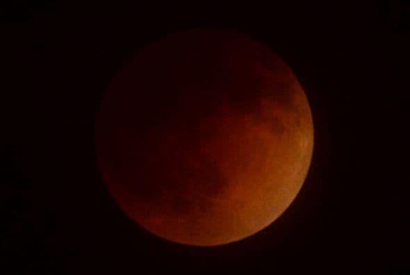 El eclipse total de luna desde Miami, Florida.
