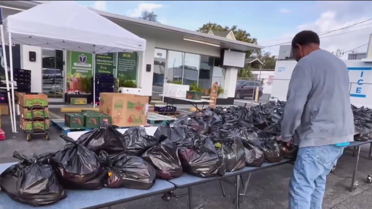 Más de 300 familias reciben comida gratis en despensa para inmigrantes y personas de bajos recursos