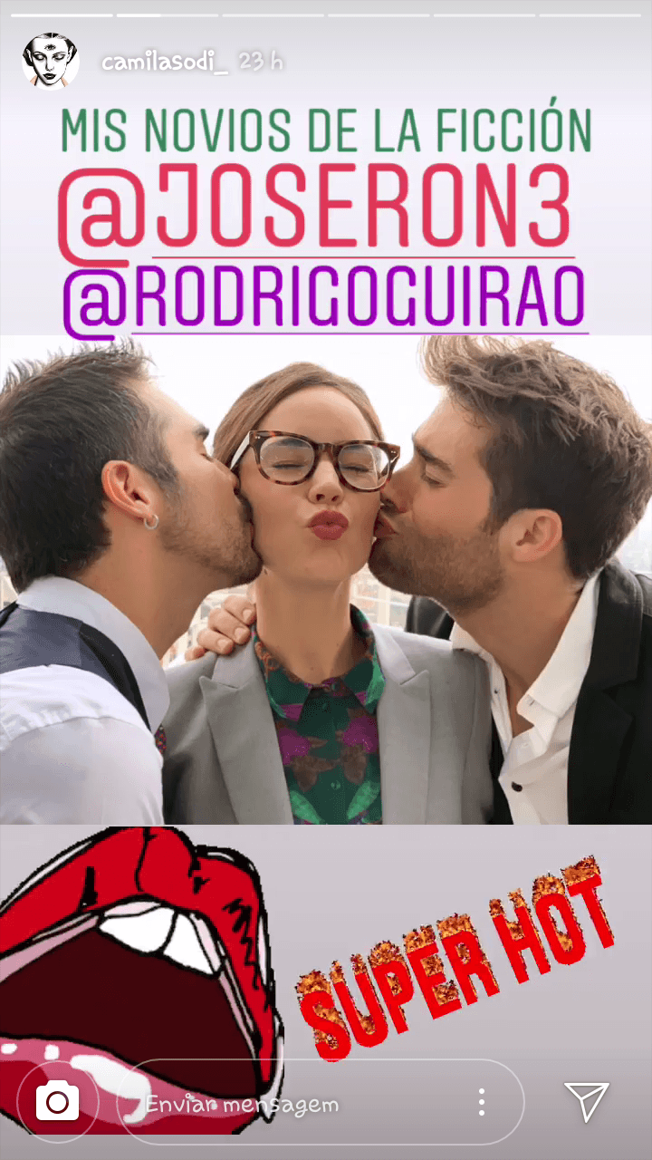 En el evento, Camila presumió a sus 
<b><a href="https://www.univision.com/famosos/llego-la-hora-de-la-verdad-para-rubi-camila-sodi-ya-presume-a-sus-novios-en-la-ficcion-fotos">nuevos galanes</a></b>, aunque dejó claro que solo en la ficción.