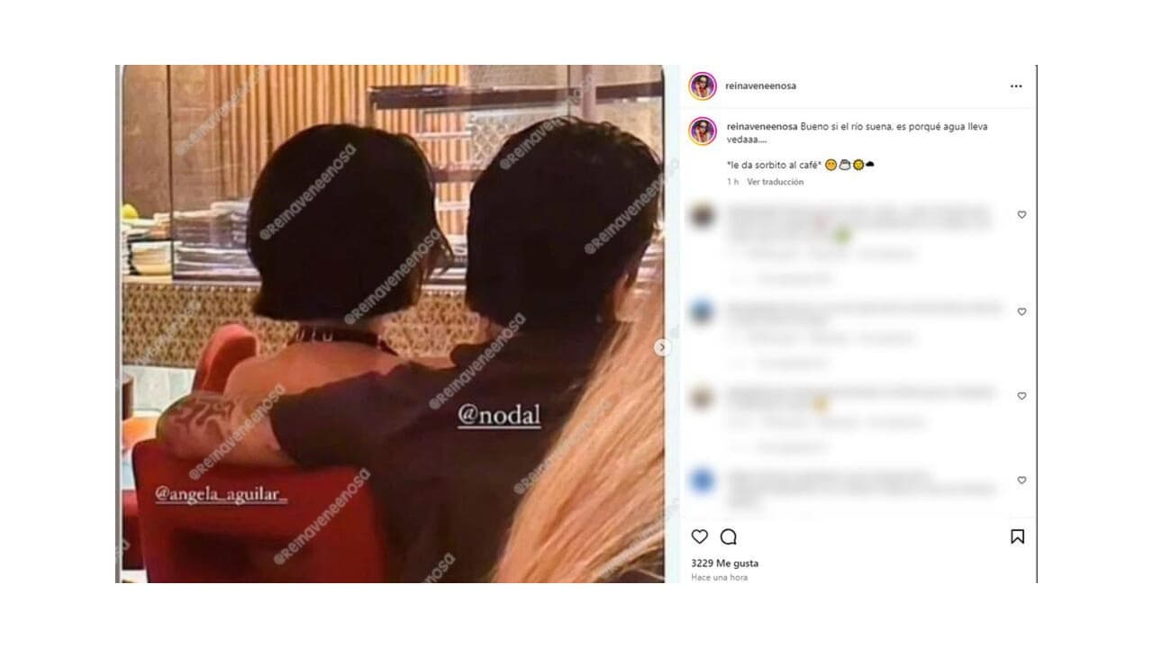 Nodal presuntamente abrazando a Ángela Aguilar.