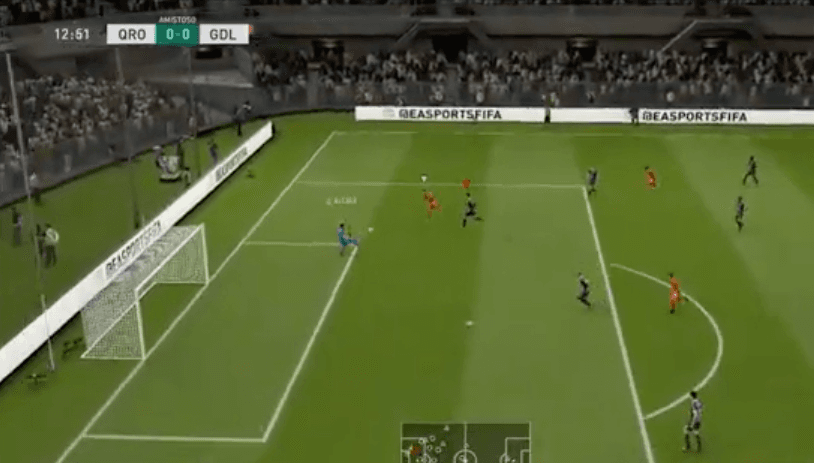 Chivas vence al Querétaro 0-2 con Beltrán en los controles del FIFA 20, sobre Marcel Ruiz.