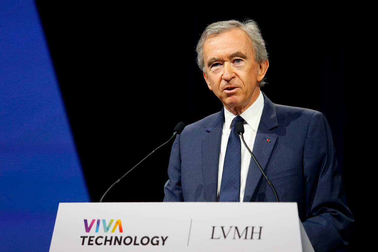 El empresario francés Bernard Arnault, durante una conferencia en junio de 2017, en París.