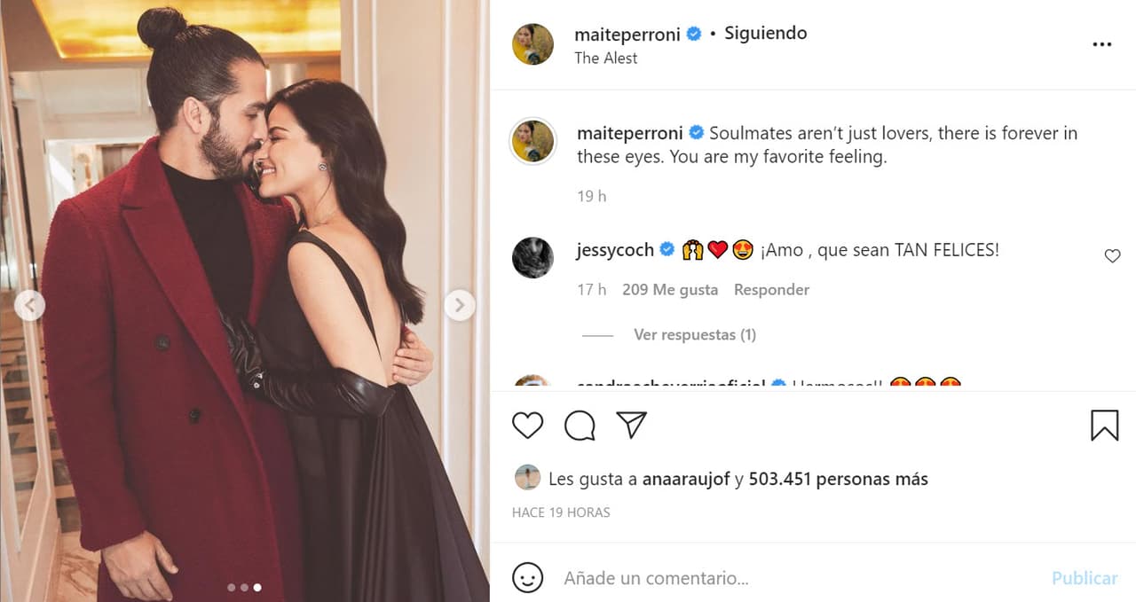 La también cantante publicó en Instagram estas nuevas fotos con su novio este lunes 29 de noviembre en las que se les ve muy enamorados y lo hizo con un revelador mensaje.
<br>