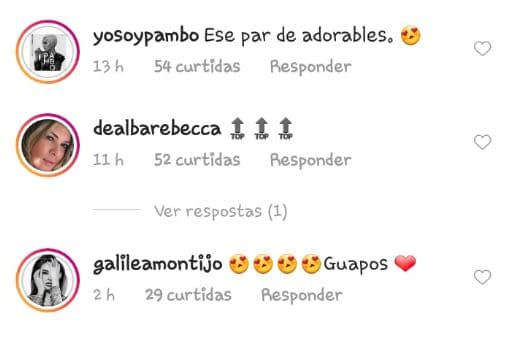 La española Pambo, Rebecca de Alba y Galilea Montijo comentaron así las imágenes compartidas por el cantante de 63 años.