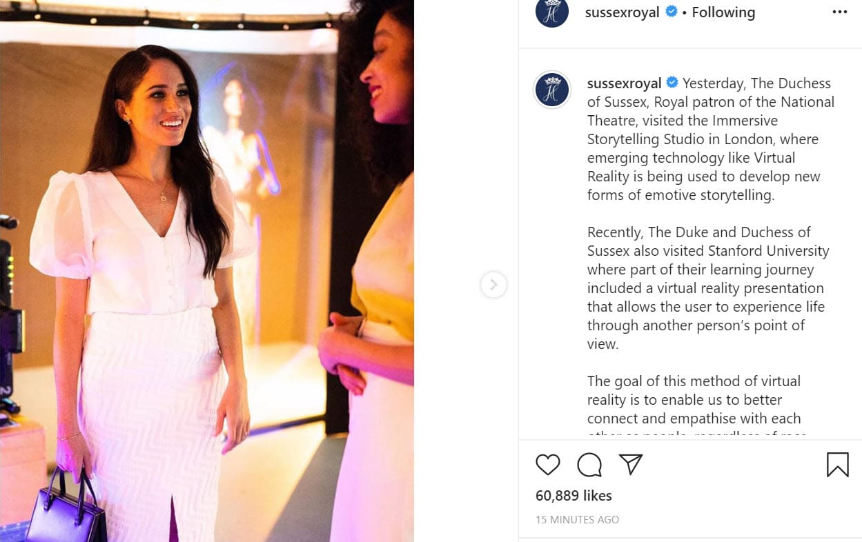 A través de la cuenta de Instagram de los Sussex se dieron a conocer
<b><a href="https://www.instagram.com/p/B9ZbYJWJZvB/" target="_blank"> las imágenes de esta visita</a></b> realizada el jueves 5, horas antes de que ella reapareciera junto a su esposo en la entrega de los Premios del Fondo Endeavour. 
<br>