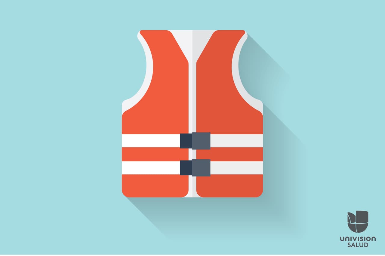 Los niños o nadadores inexpertos deben usar chalecos flotadores aprobados por la Guardia Costera.