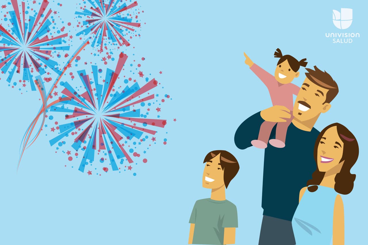 Si vas a usar fuegos artificiales en casa, nunca se los des a los niños pequeños y sigue siempre las instrucciones del paquete.