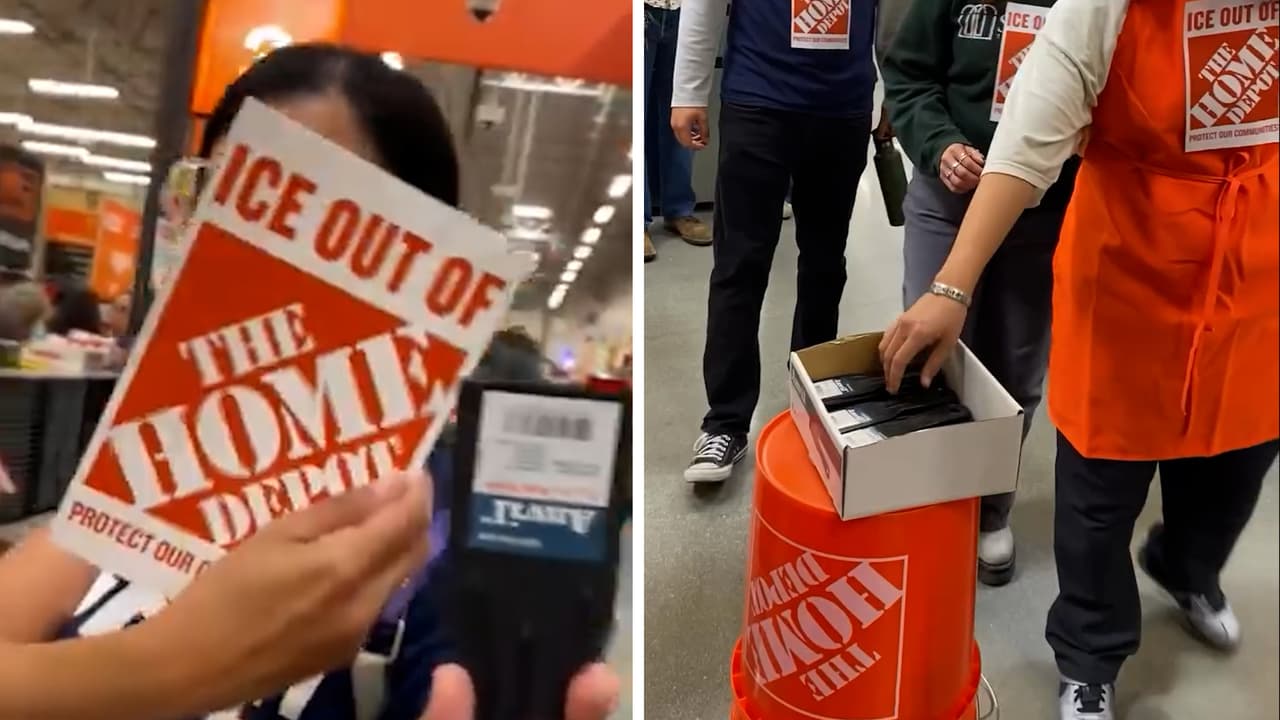 Comprar y devolver raspadores: la singular protesta para que Home Depot “saque a ICE” de sus tiendas