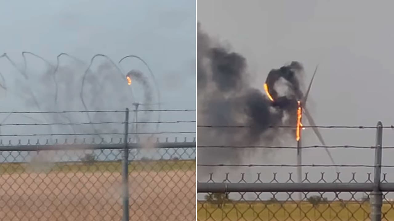 “No estamos equipados para ese tipo de fuego”: así se incendia enorme turbina de aire tras el impacto de un rayo en Texas