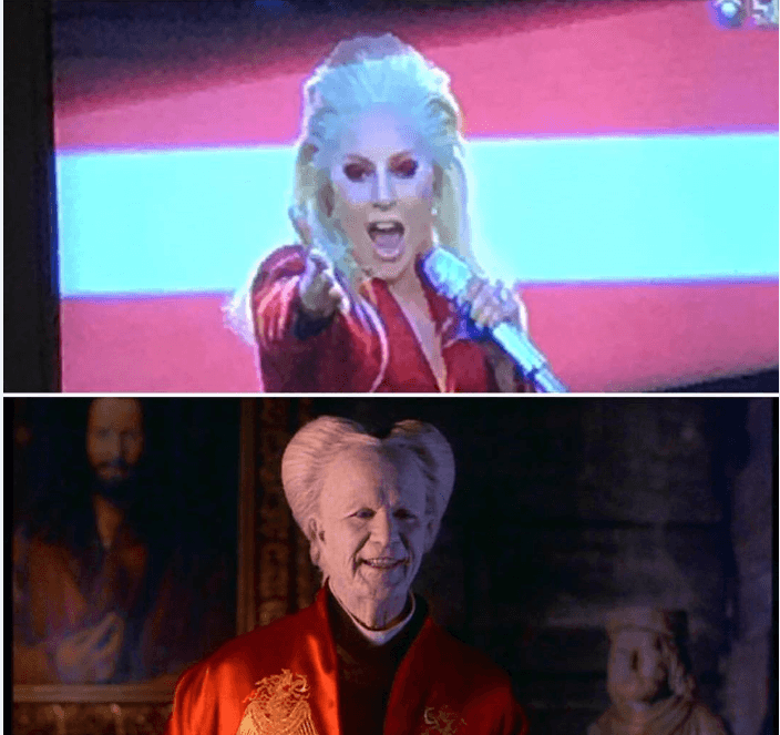 La cantante fue comparada con el Drácula de Bram Stoker.