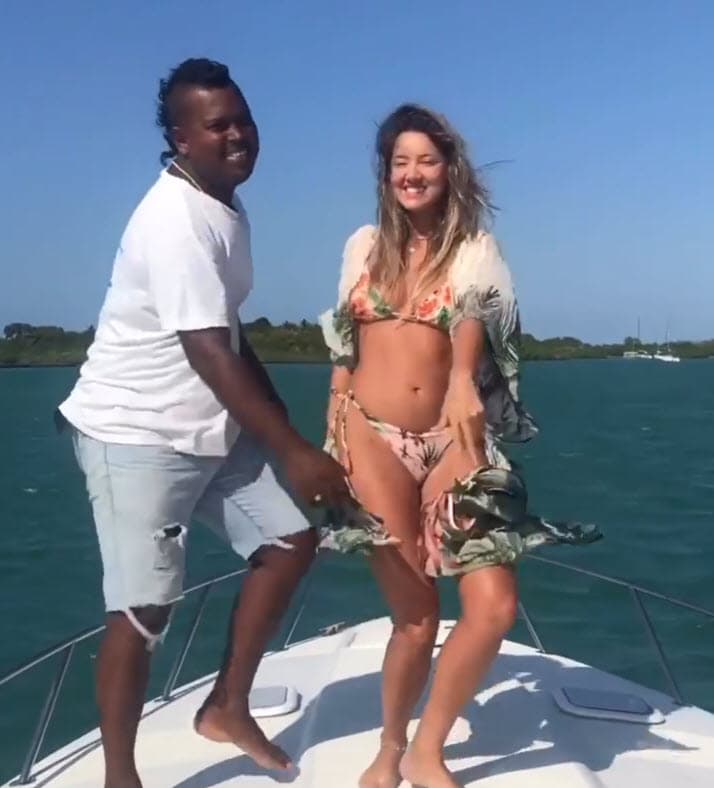 La modelo colombiana hablaba muy en serio, pues esta dura prueba no menguó su entusiasmo por seguir dando los mejores pasos de baile.