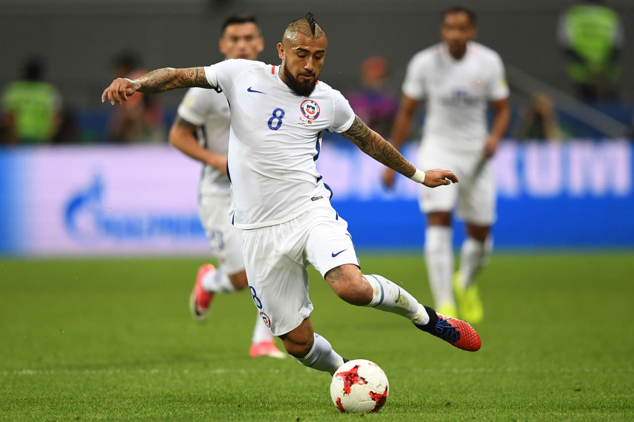 Arturo Vidal fue el punto clave para que Chile recuperara el dominio del balón y así hiciera un juego más parejo.